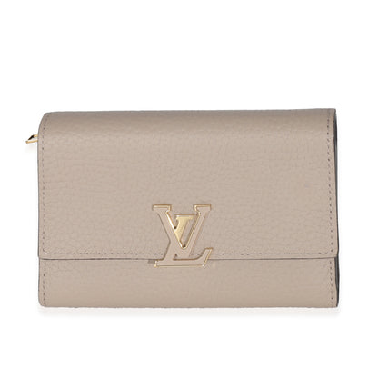 Louis Vuitton Galet Taurillon Capucines Compact Wallet