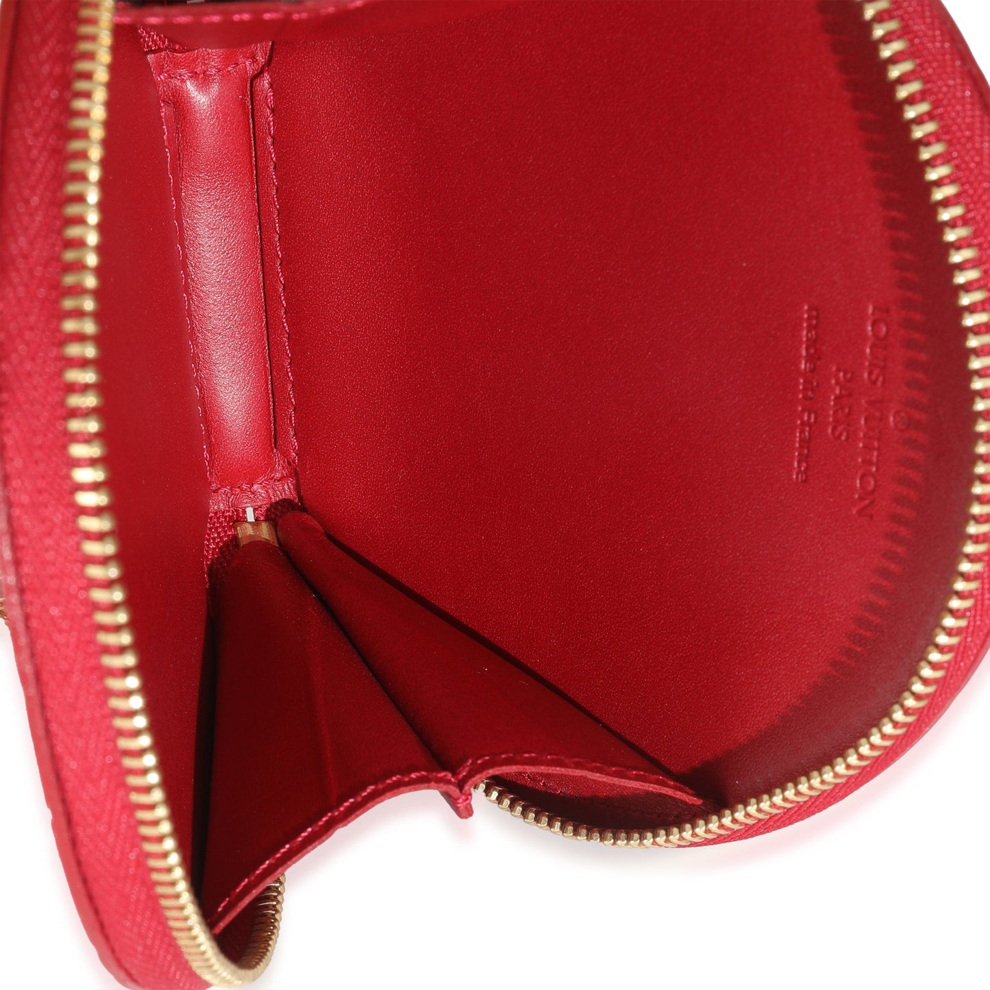 Louis Vuitton Red Monogram Vernis Porte Monnaie Chapeau