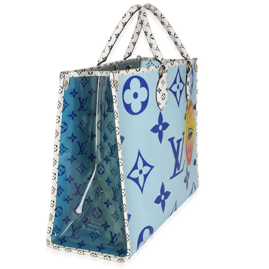Louis Vuitton Blue Monogram Giant Canvas Queenstown Onthego GM
