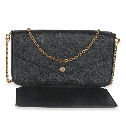 Louis Vuitton Black Monogram Empreinte Felicie Pochette