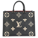 Louis Vuitton Black Cream Monogram Giant Bicolor Empreinte Onthego MM