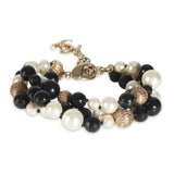 Chanel Gold-Plated  2016 Triple Strand Bead Bracelet