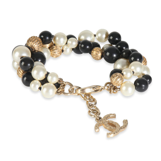 Chanel Gold-Plated  2016 Triple Strand Bead Bracelet