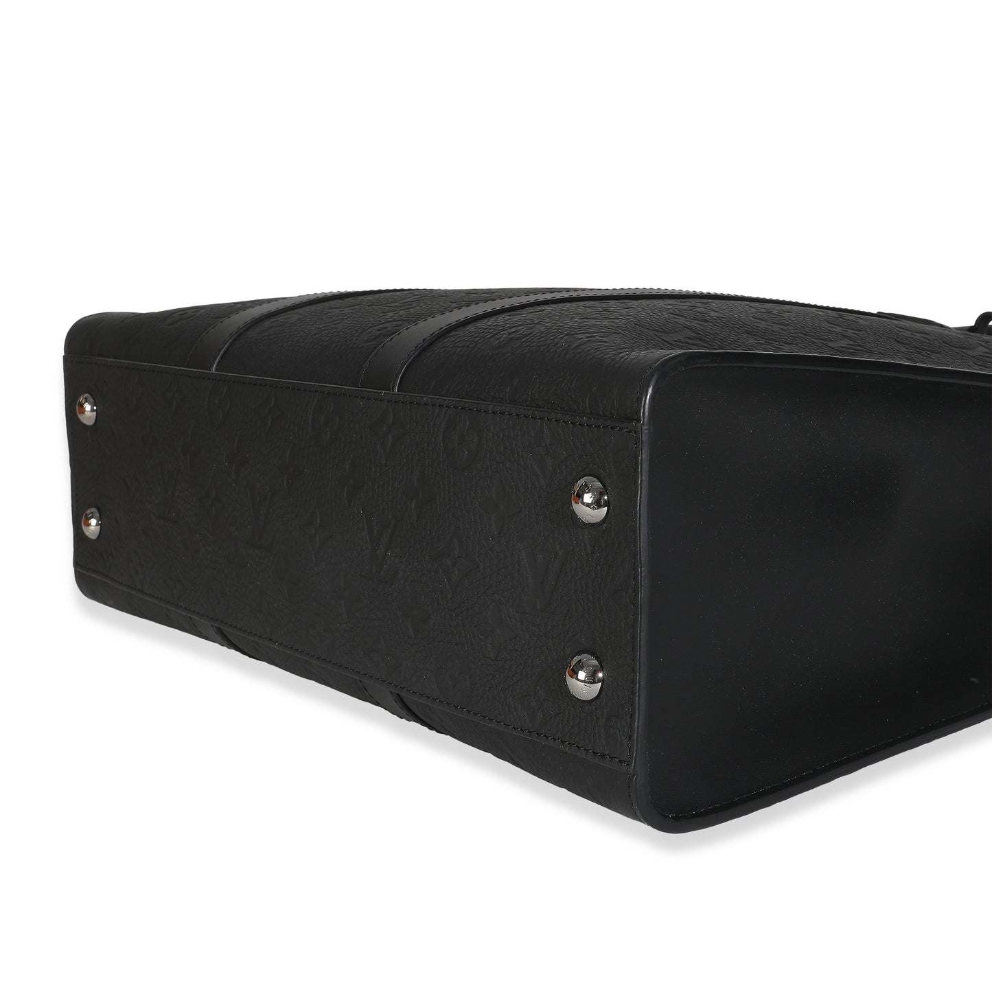 Louis Vuitton Black Monogram Embossed Taurillon Sac Plat 24H