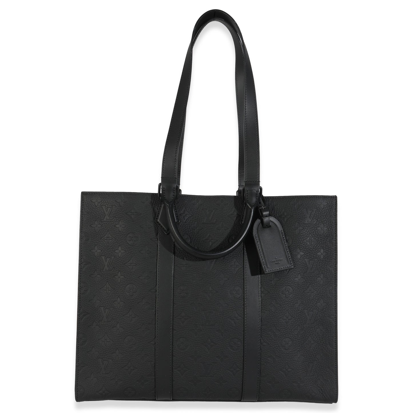 Louis Vuitton Black Monogram Embossed Taurillon Sac Plat 24H