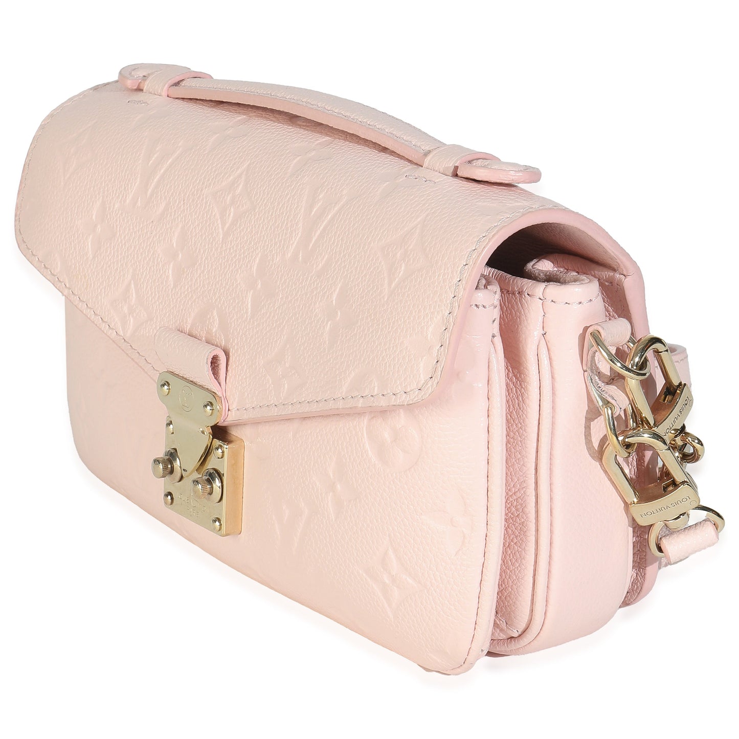 Louis Vuitton Rose Pink Opale Monogram Empreinte Pochette Metis East West