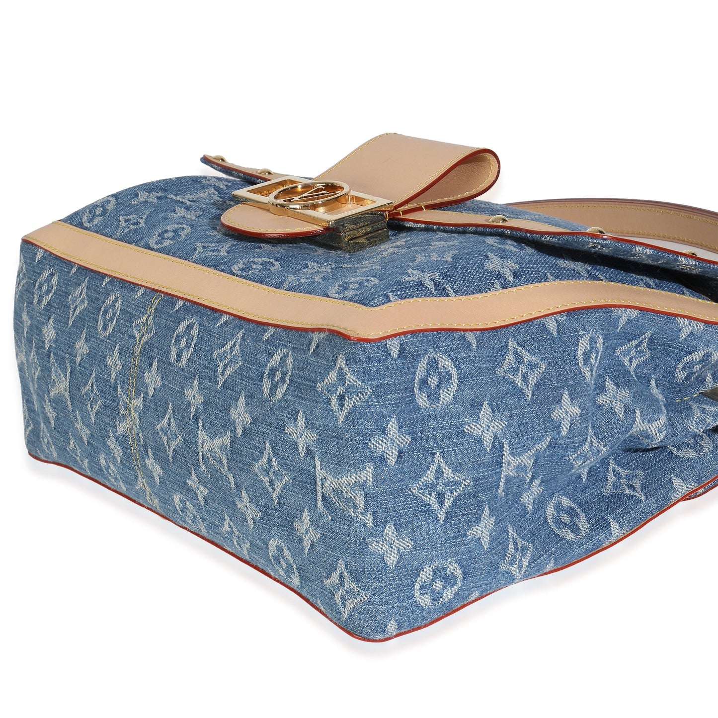 Louis Vuitton Blue Monogram Denim Dauphine Soft GM