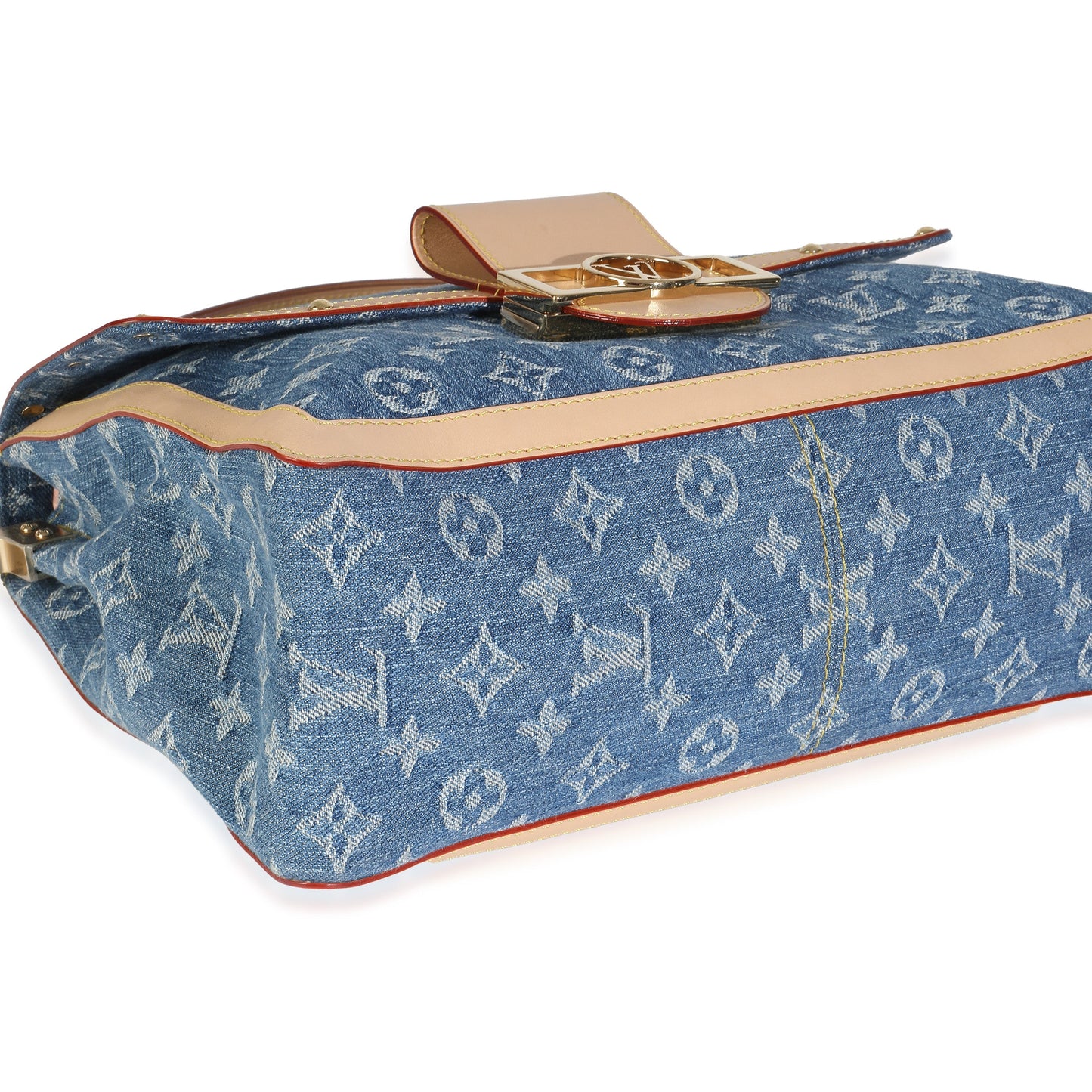 Louis Vuitton Blue Monogram Denim Dauphine Soft GM