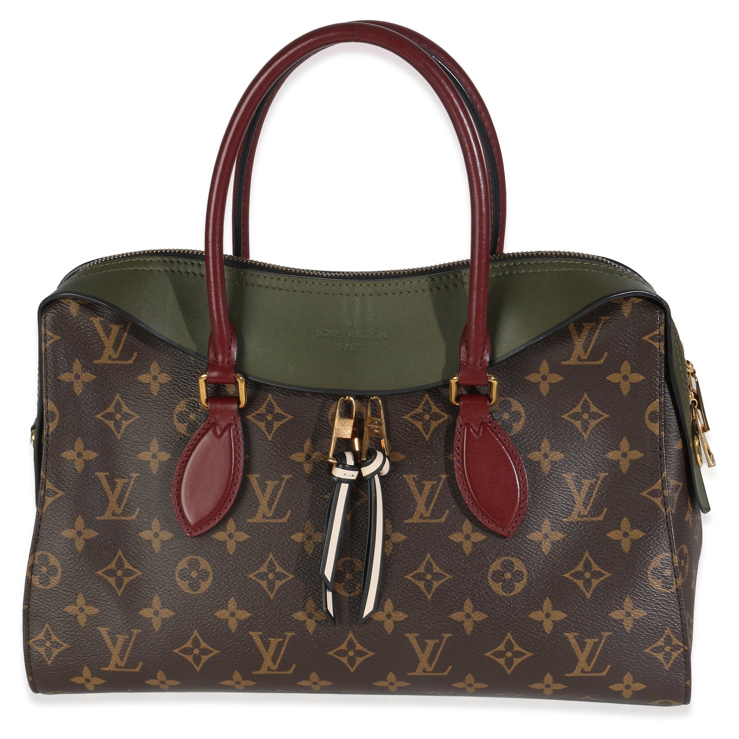 Louis Vuitton Kaki Red Monogram Canvas Tuileries NM