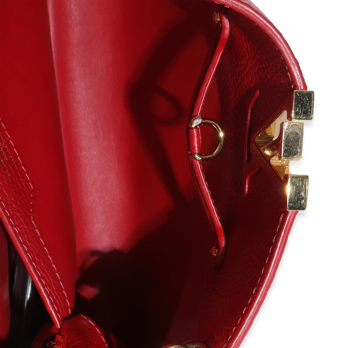 Louis Vuitton Red Taurillon Capucines BB