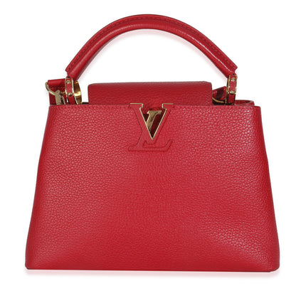 Louis Vuitton Red Taurillon Capucines BB