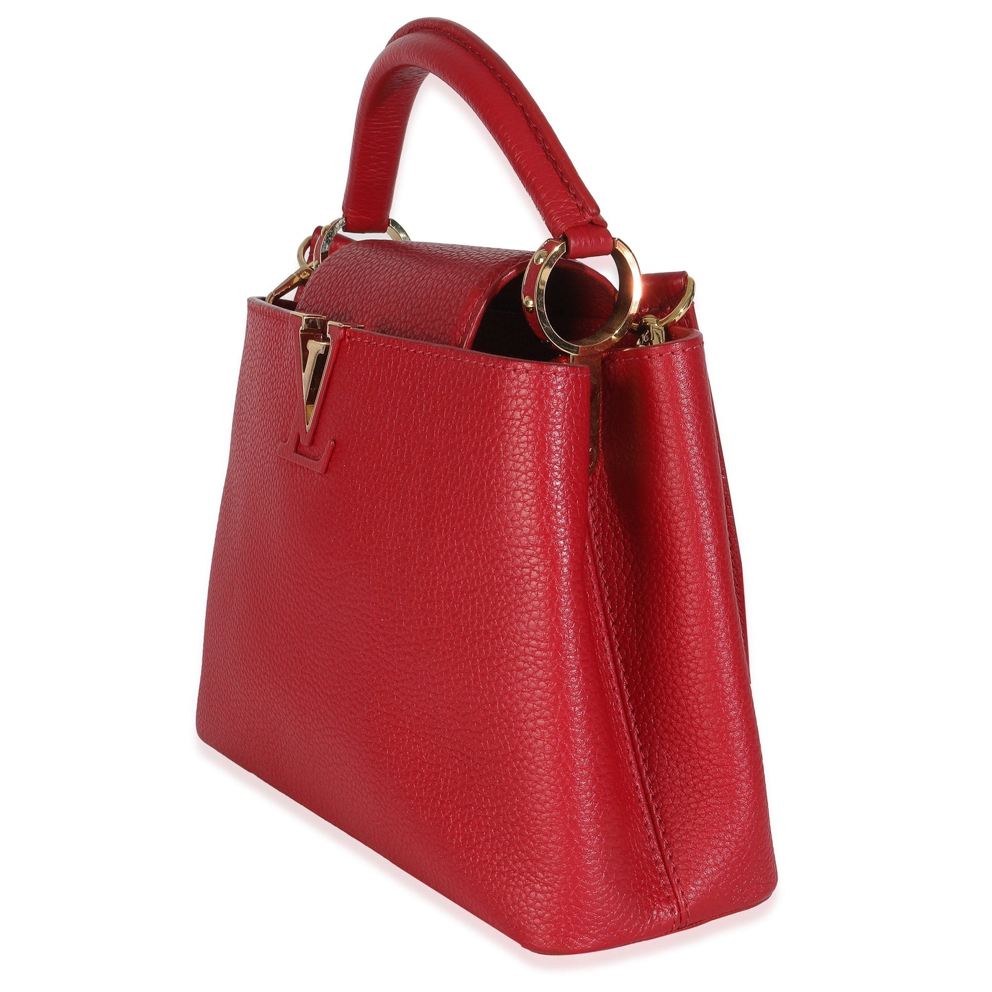 Louis Vuitton Red Taurillon Capucines BB