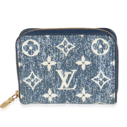 Louis Vuitton Bleu Denim Monogram Jacquard Zippy Coin Purse