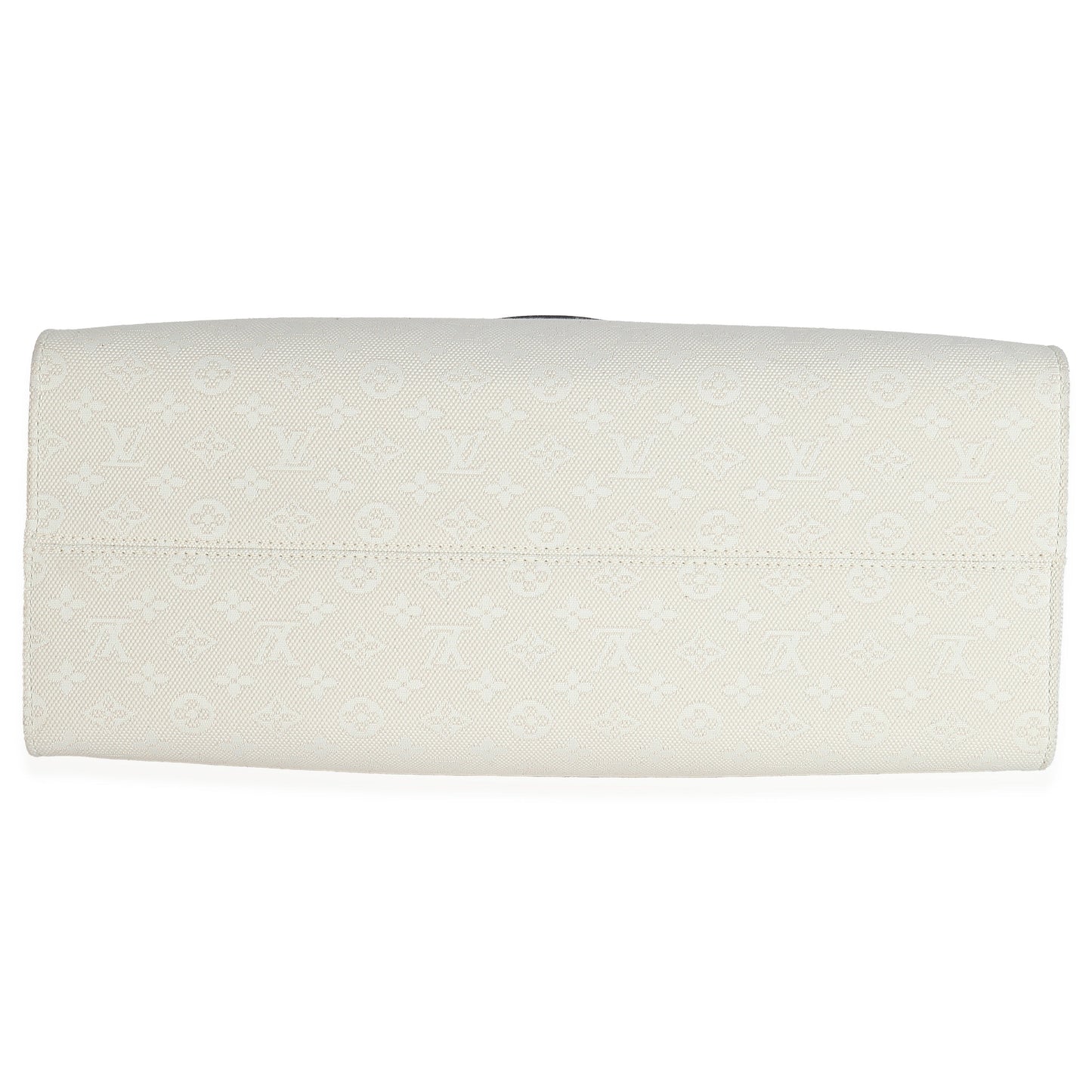 Louis Vuitton Blue Beige Jacquard Embroidered Tufted Monogram Hamptons Onthego G