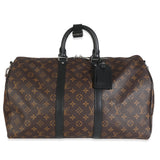 Louis Vuitton Monogram Macassar Keepall Bandouliere 45