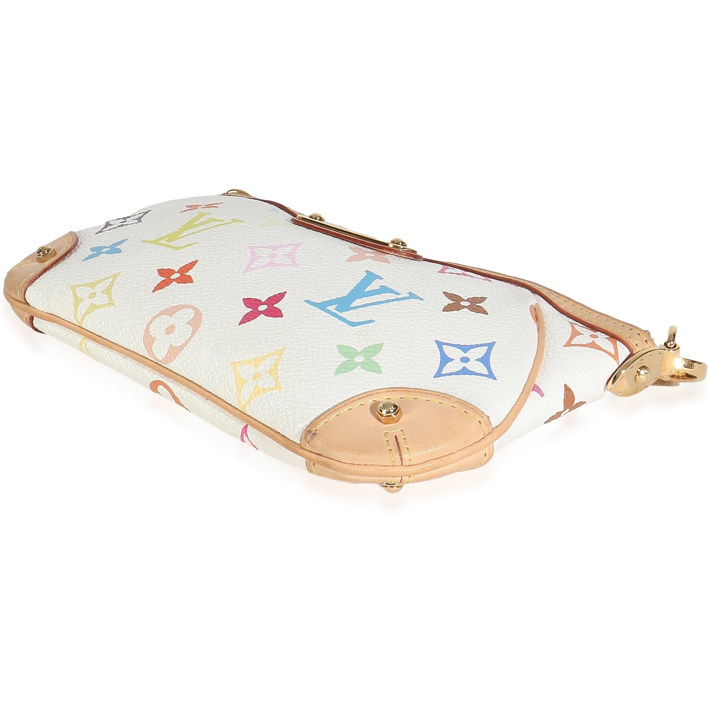 Louis Vuitton White Multicolor Canvas Milla Pochette MM