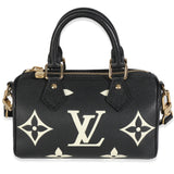 Louis Vuitton Black Beige Giant Monogram Empreinte Nano Speedy