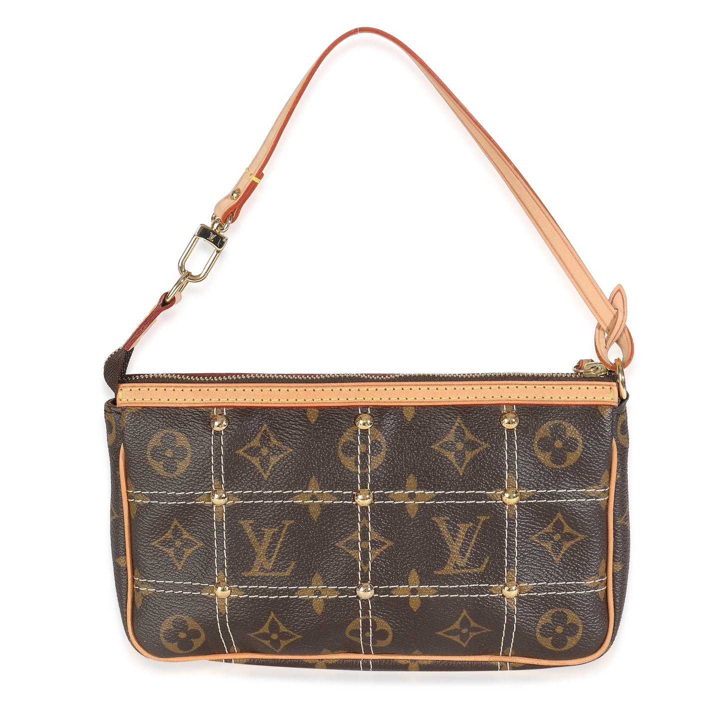 Louis Vuitton Monogram Canvas Quilted Riveting Pochette Accessories