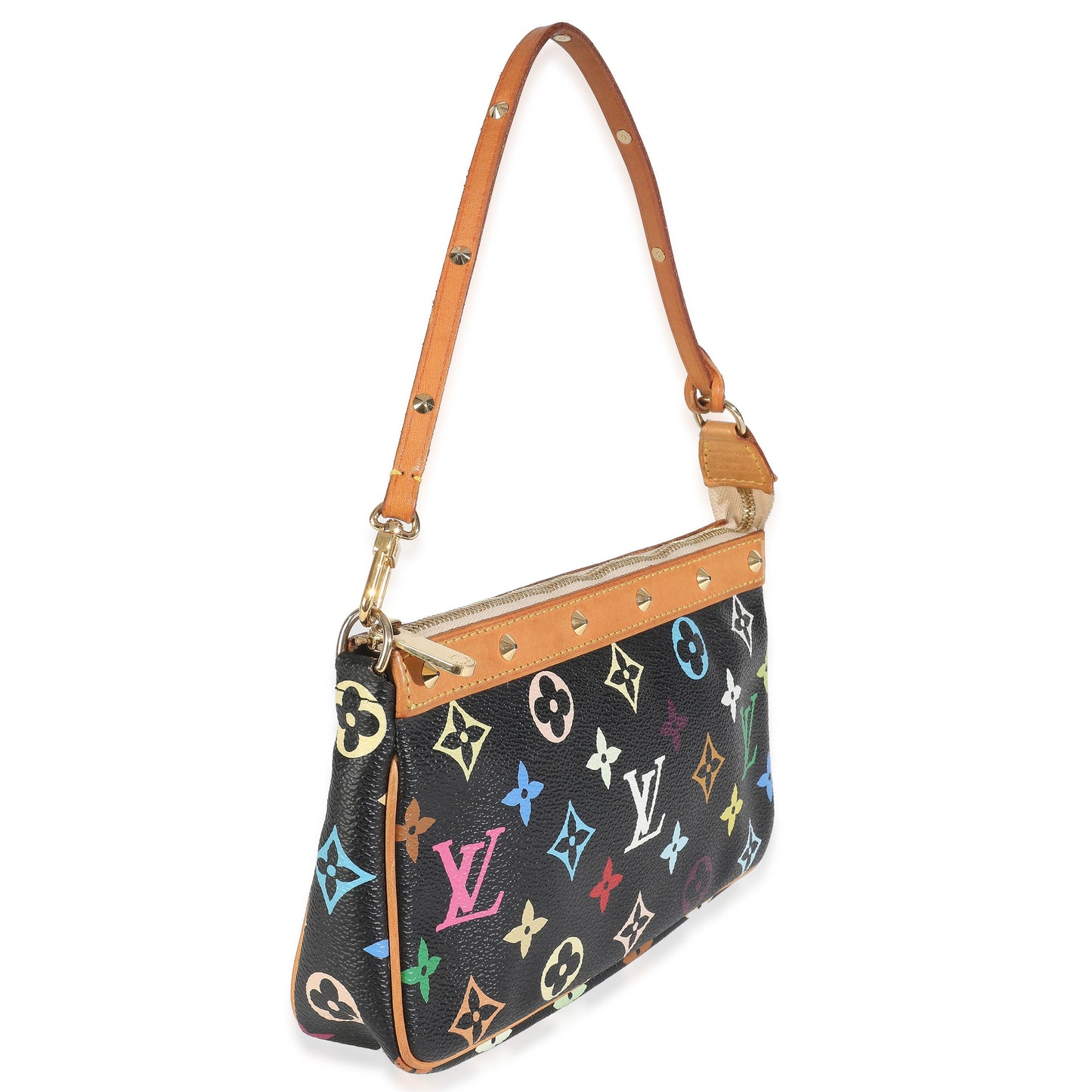 Louis Vuitton Black Monogram Multicolor Canvas Pochette Accessories