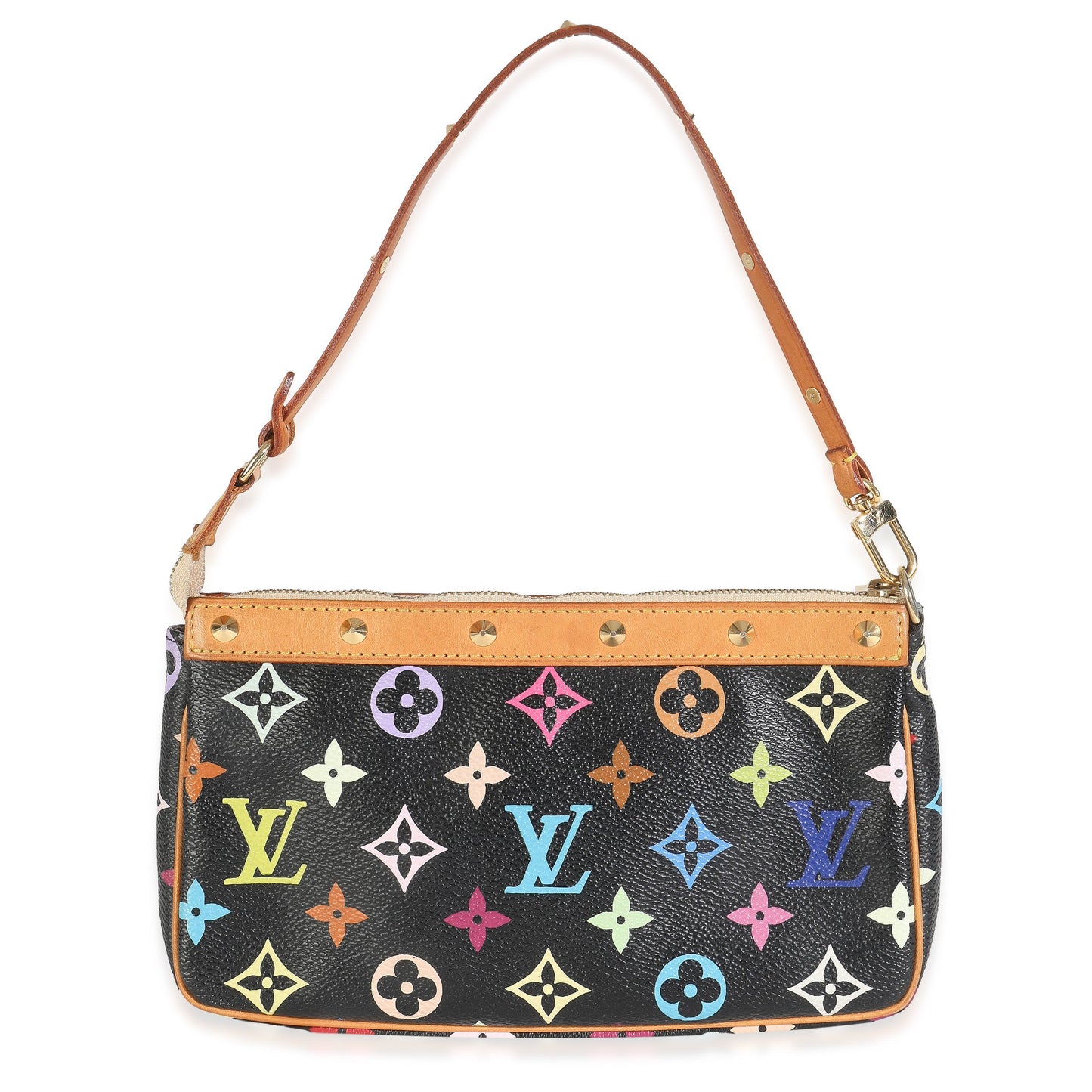 Louis Vuitton Black Monogram Multicolor Canvas Pochette Accessories