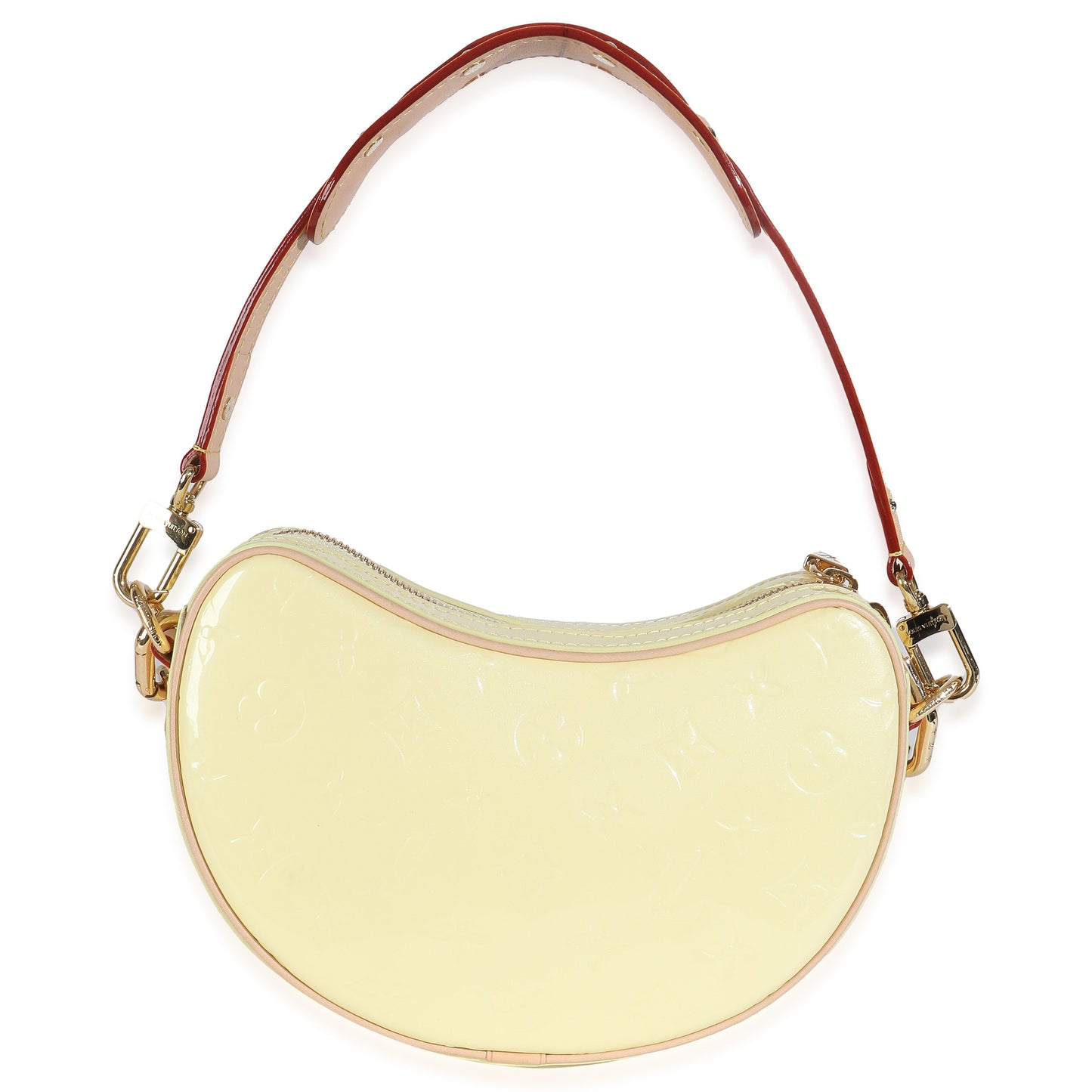 Louis Vuitton Light Yellow Monogram Vernis Croissant NM