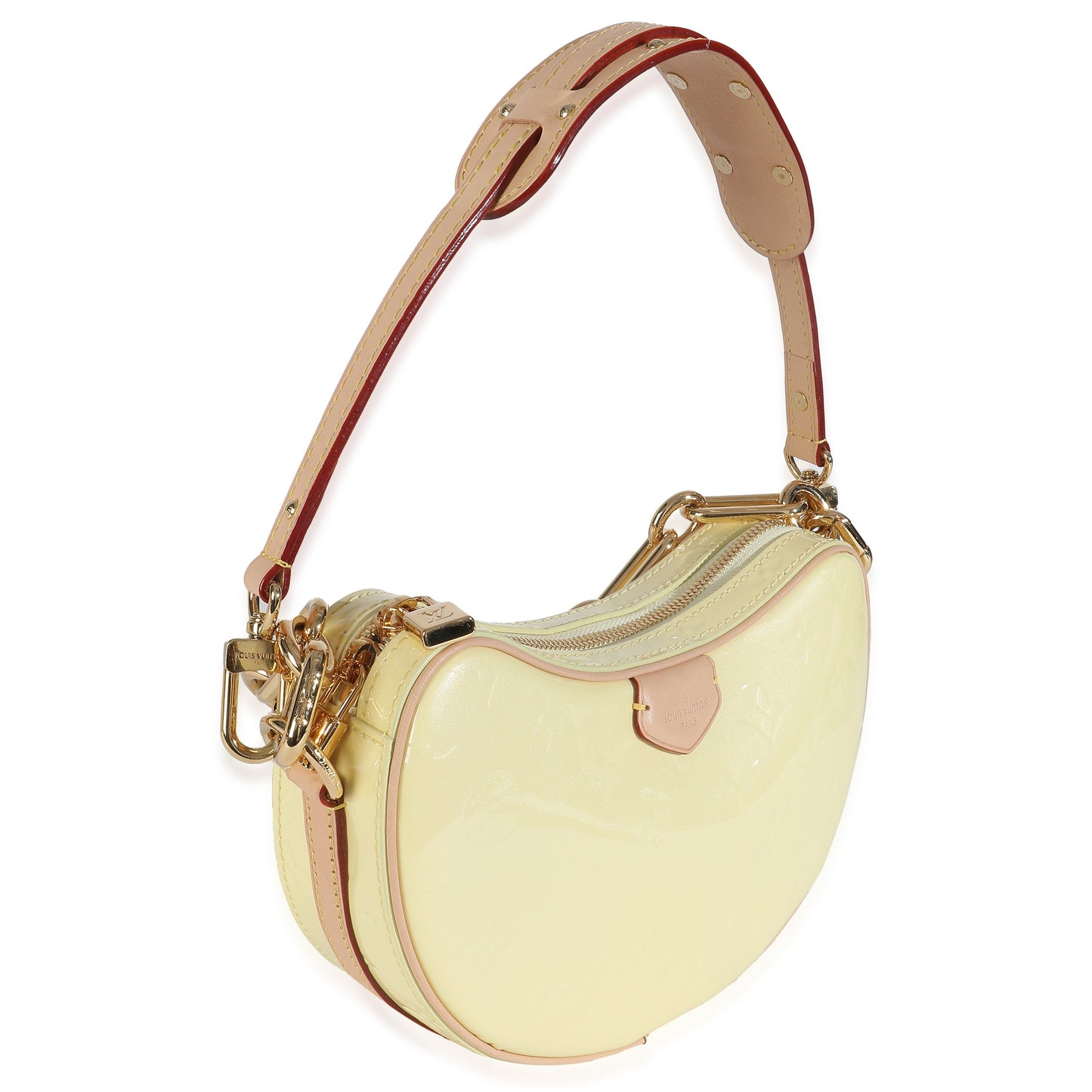 Louis Vuitton Light Yellow Monogram Vernis Croissant NM