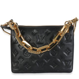 Louis Vuitton Black Puffy Monogram Lambskin Coussin BB
