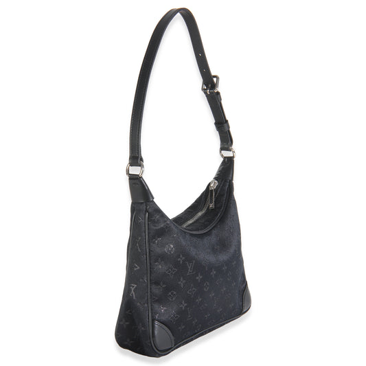 Louis Vuitton Black Metallic Monogram Satin Mini Boulogne