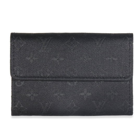 Louis Vuitton Black Metallic Monogram Satin Porte Monnaie
