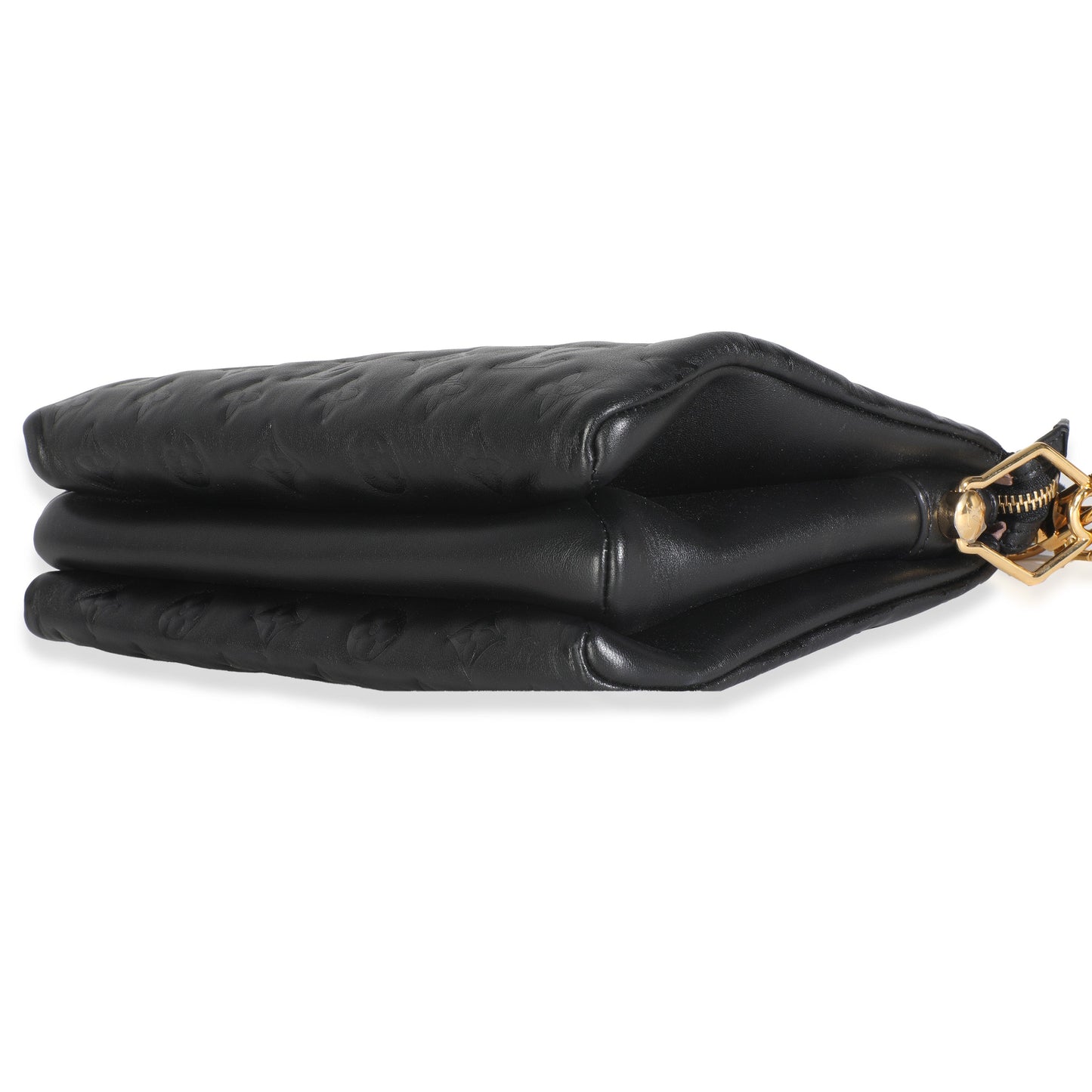 Louis Vuitton Black Monogram Embossed Lambskin Coussin PM
