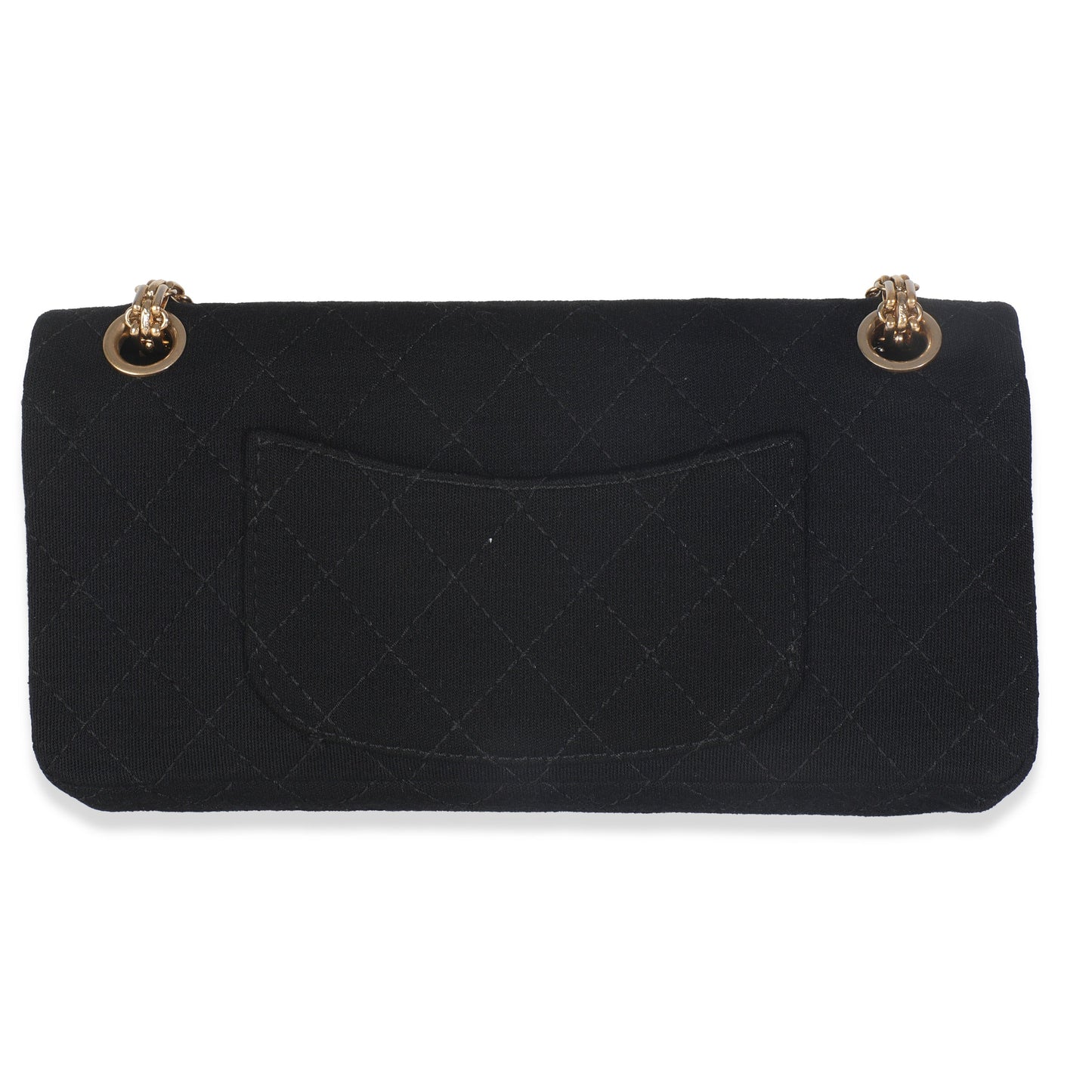 Chanel Black Quilted Jersey East West Reissue 2.25
