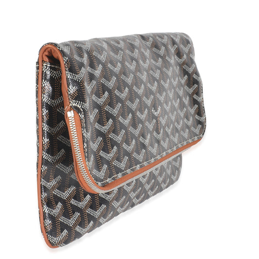 Louis Vuitton Goyard Gold Black Goyardine Canvas Saint Marie Soft Clutch