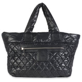 Chanel Black Quilted Nylon Large Coco Cocoon Tote