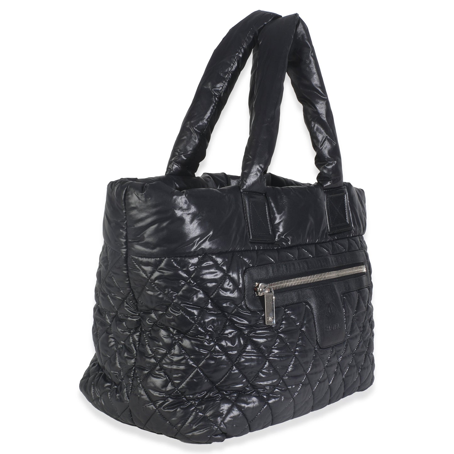 Chanel Black Quilted Nylon Large Coco Cocoon Tote
