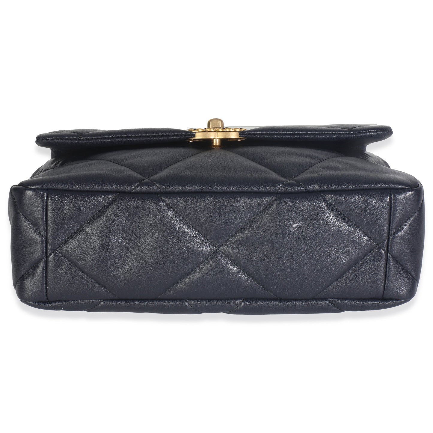 Chanel Navy Quilted Lambskin Medium Chanel 19 Flap Bag