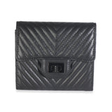 Chanel Aged Calfskin Chevron So Black Reissue Compact Wallet