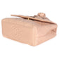 Chanel  Beige Quilted Lambskin Mini Camellia Flap Bag