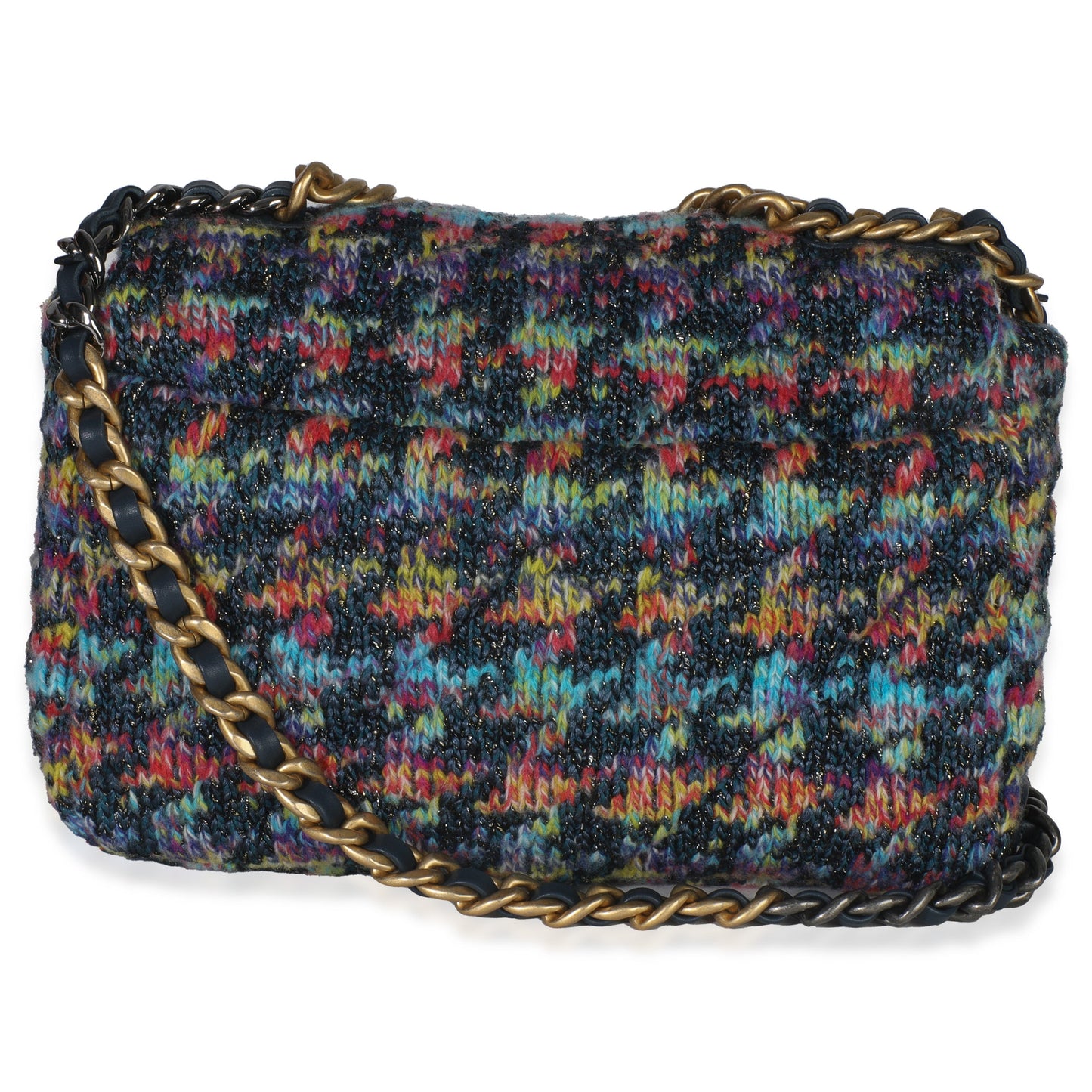 Chanel Multicolor Wool Tweed Medium Chanel 19 Flap Bag