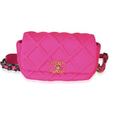 Chanel Fuchsia Quilted Jersey Chanel 19 Waist Bag
