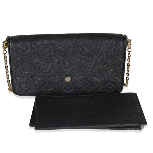 Louis Vuitton Black Monogram Empreinte Felicie Pochette