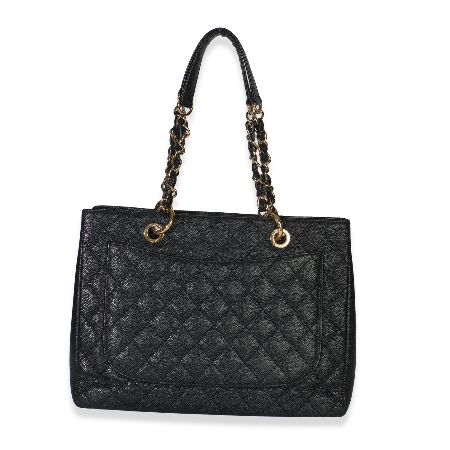 Chanel Black Quilted Caviar Grand Shopper Tote