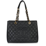 Chanel Black Quilted Caviar Grand Shopper Tote