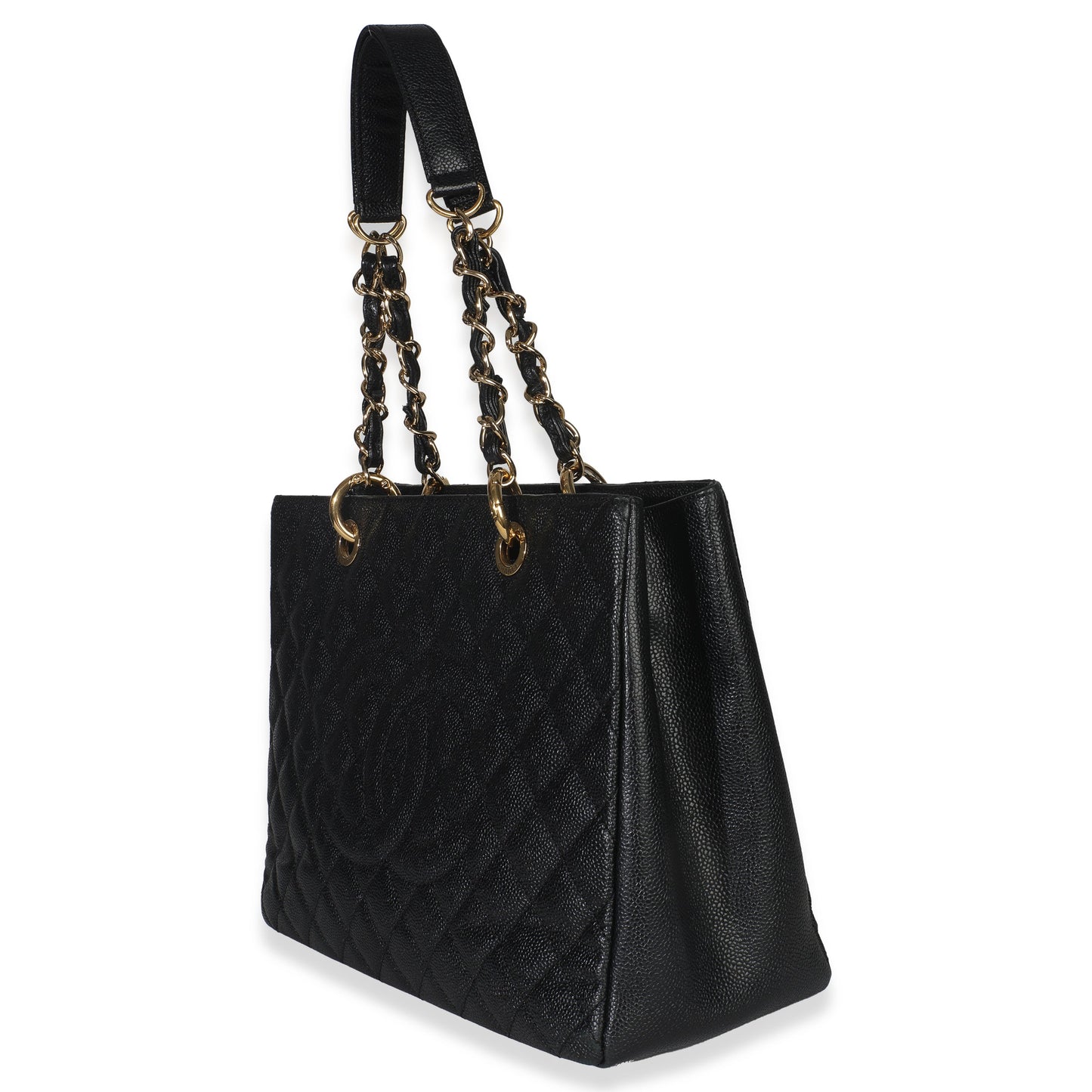 Chanel Black Quilted Caviar Grand Shopper Tote