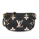 Louis Vuitton Black Beige Giant Monogram Empreinte Multi Pochette Accessories