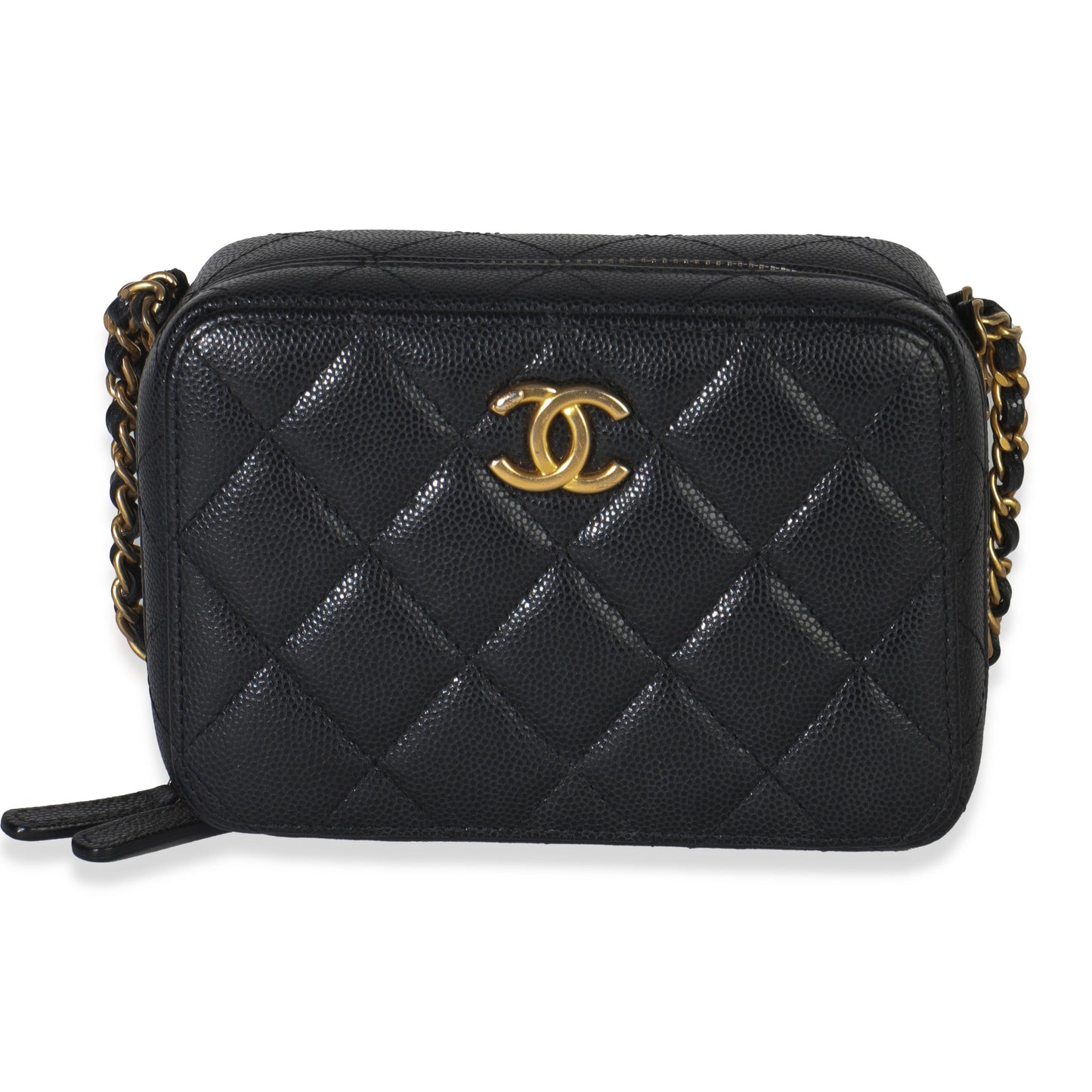 Chanel Black Quilted Twist Your Buttons Clutch With Chain