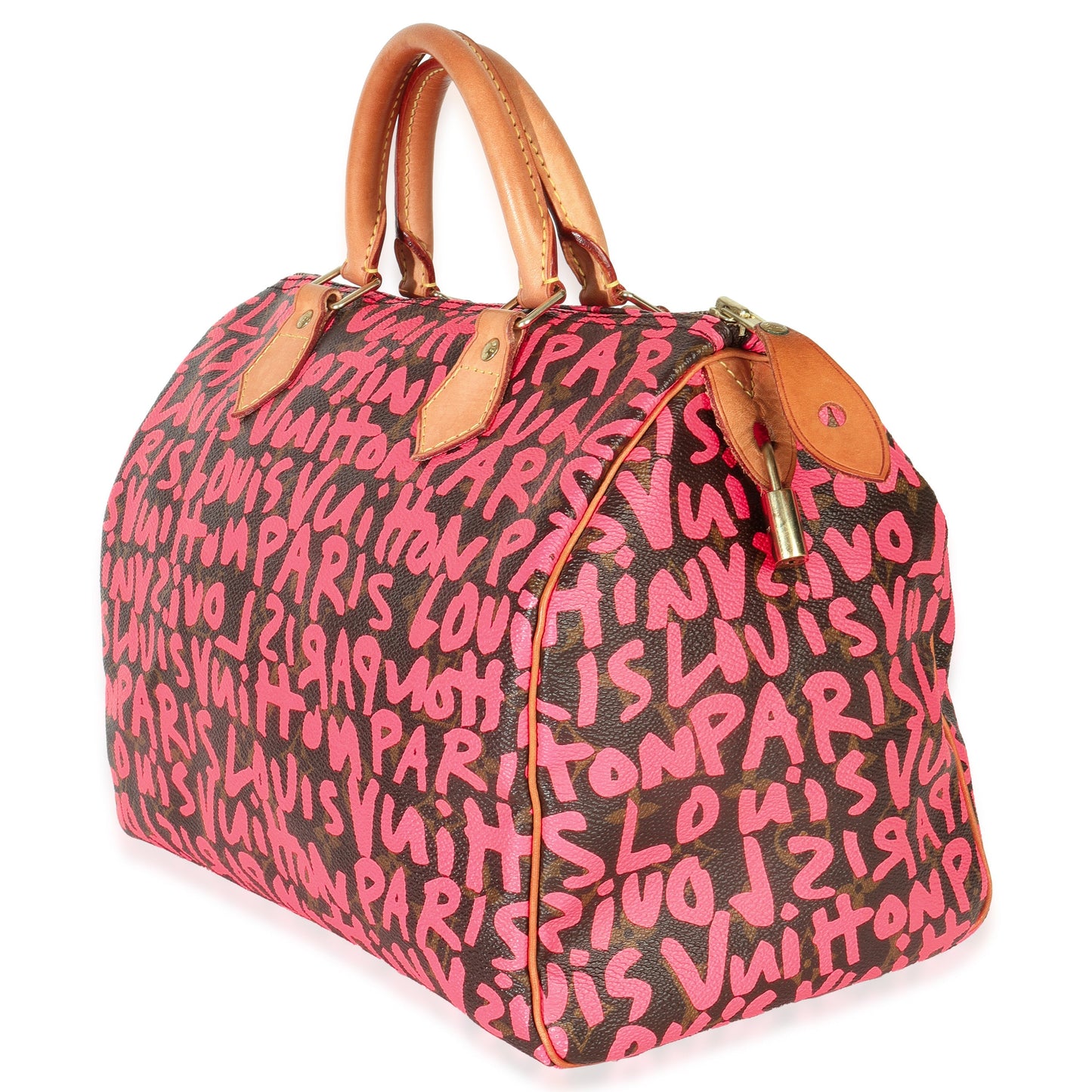 Louis Vuitton x Stephen Spro  Fuchsia Monogram Canvas Graffiti Speedy 30