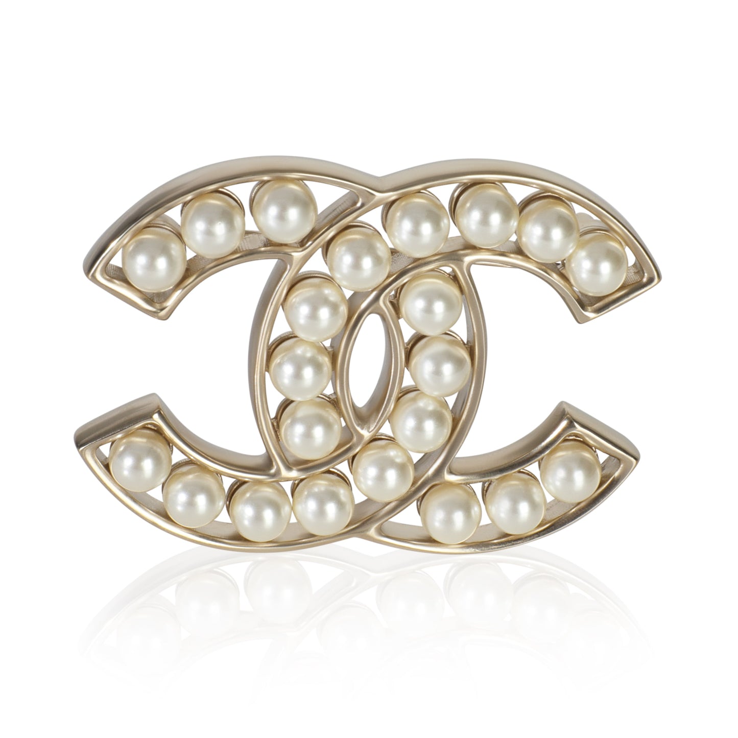 Chanel Gold-Plated  2022 Faux Pearl Brooch