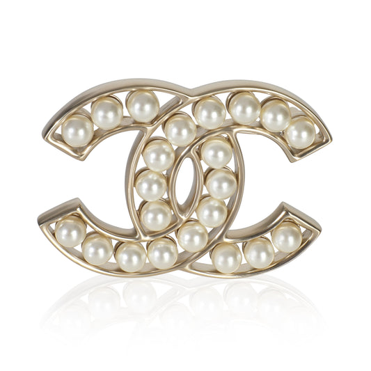 Chanel Gold-Plated  2022 Faux Pearl Brooch