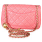 Chanel Pink Quilted Lambskin Pearl Crush Mini Rectangular Flap Bag