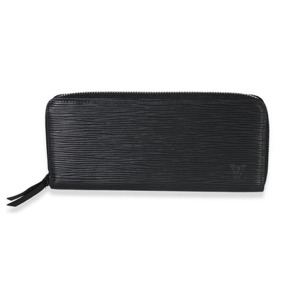Louis Vuitton Black Epi Clemence Wallet